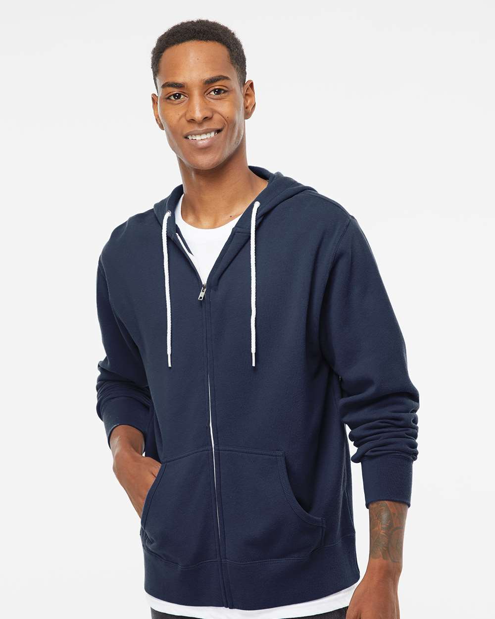 Independent Trading Co. Lightweight Full-Zip Hooded Sweatshirt
