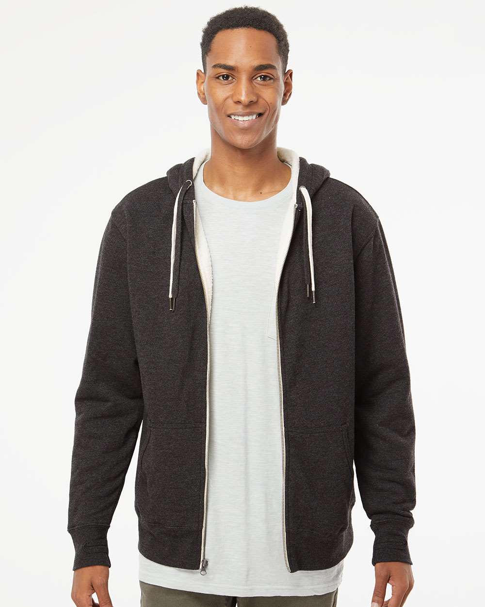 Independent Trading Co. Sherpa-Lined Hooded Sweatshirt