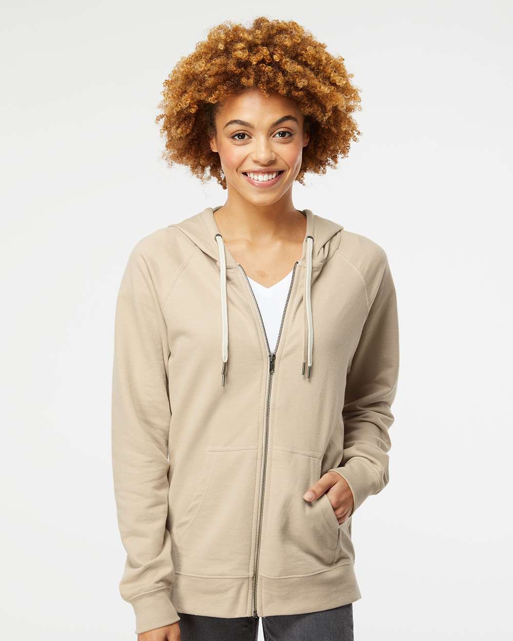 Independent Trading Co. Icon Lightweight Loopback Terry Full-Zip Hooded Sweatshirt