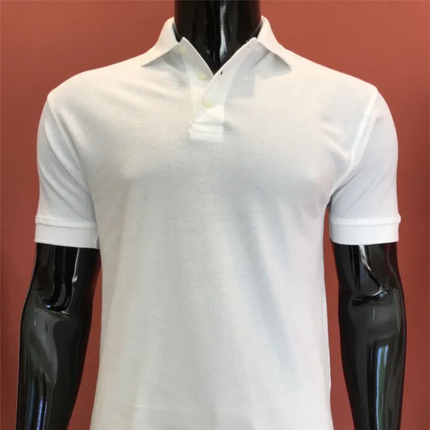 Pro Celebrity Men's Solid Cotton White Polo Shirt
