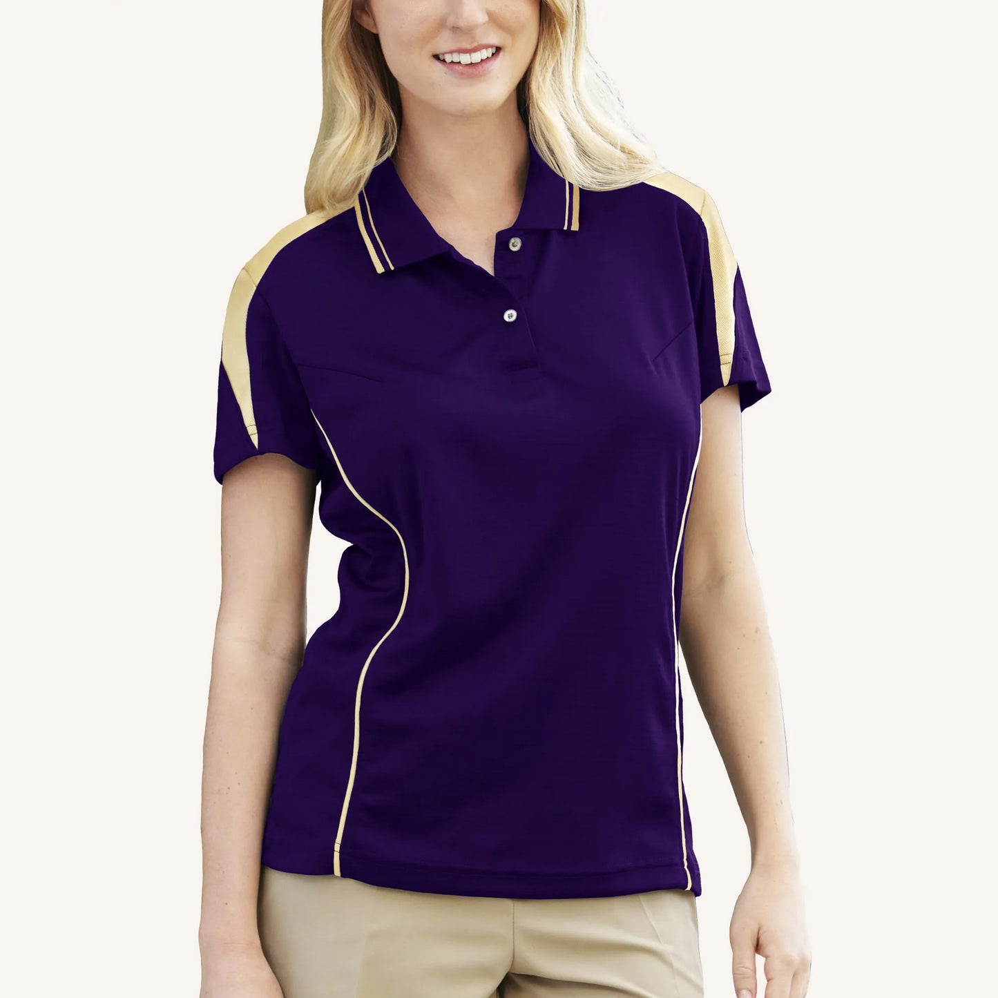 Pro Celebrity Ladies Maverick Vegas Gold Polo Shirt