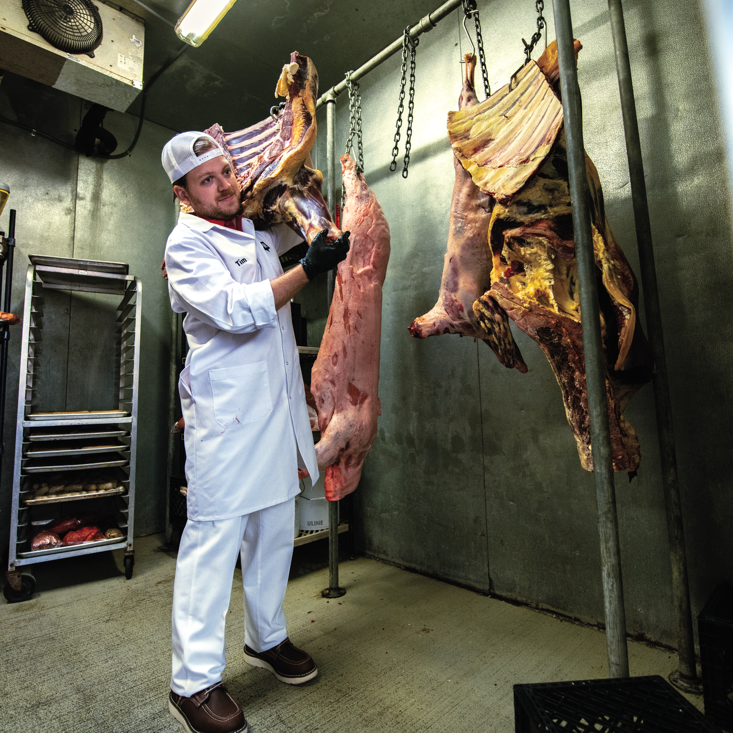 Pantalón de trabajo especializado de polialgodón para hombre de Red Kap, color blanco