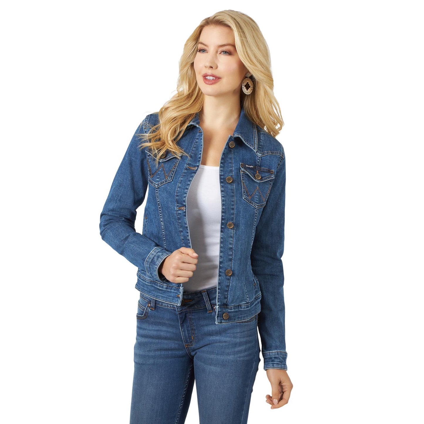 Wrangler Women's Long Sleeve Classic Fit Denim Jacket