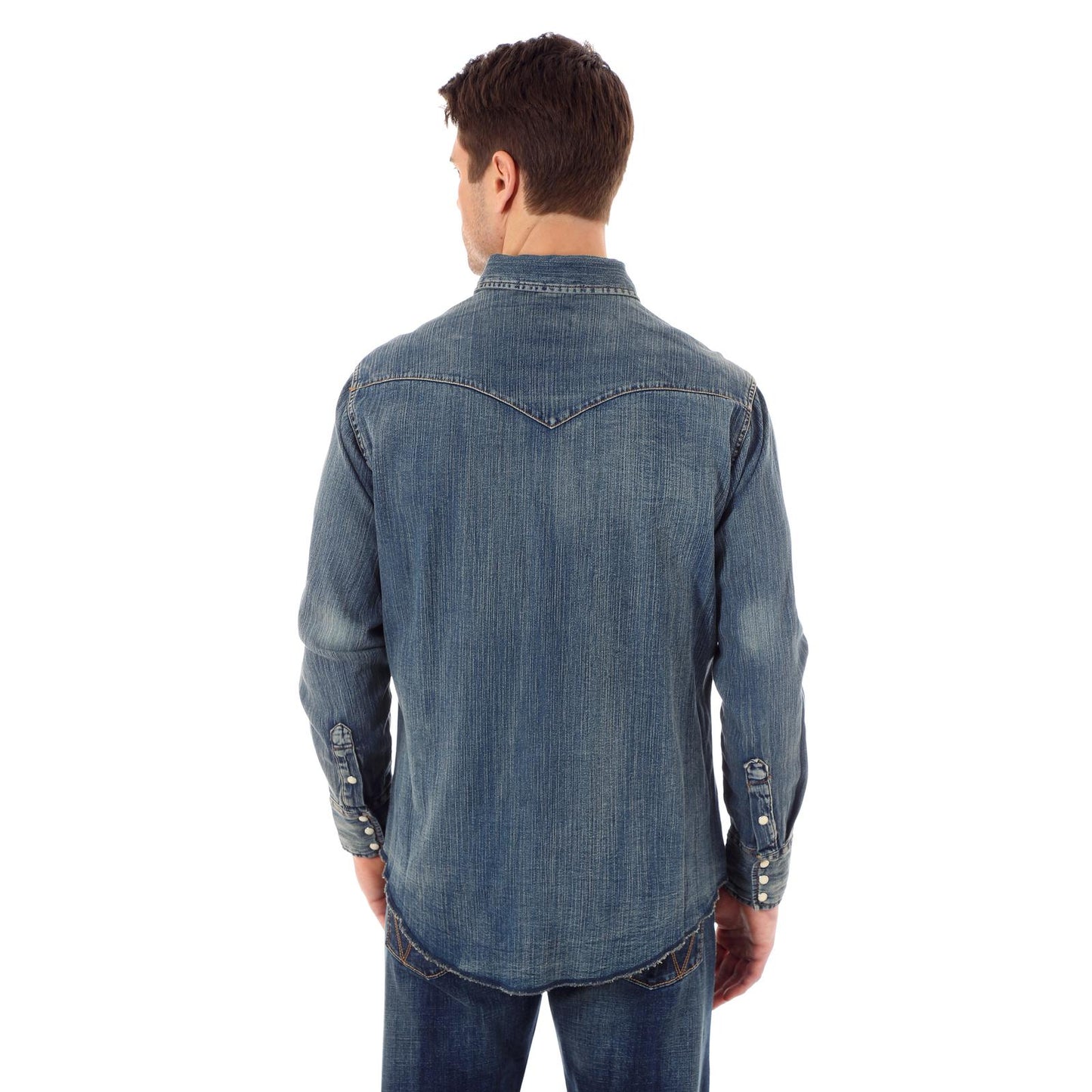 Wrangler® Men's Authentic Cowboy Cut® Work Shirt - Antique Blue