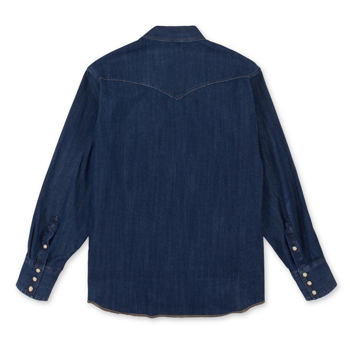 Wrangler® Men's Western Long Sleeve Work Shirt - Dark Denim - MS1041D