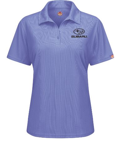 Subaru Women's Short Sleeve Performance Knit® Flex Series Pro Polo -Medium Blue - SUK7MB