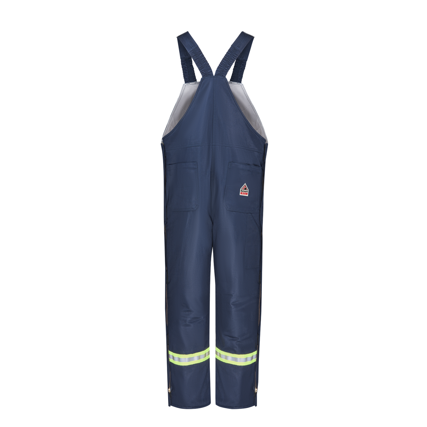 Bulwark® Men's Midweight Excel FR Deluxe Insulated Bib Overall with Reflective Trim - Navy - BLCTNV