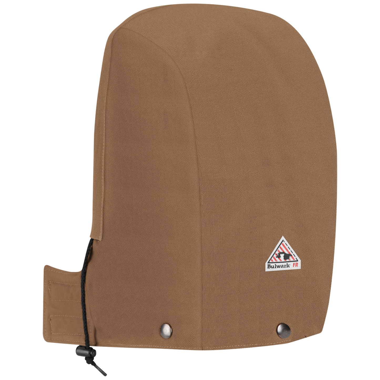 Capucha Bulwark de ajuste universal con cierre a presión, color marrón pato