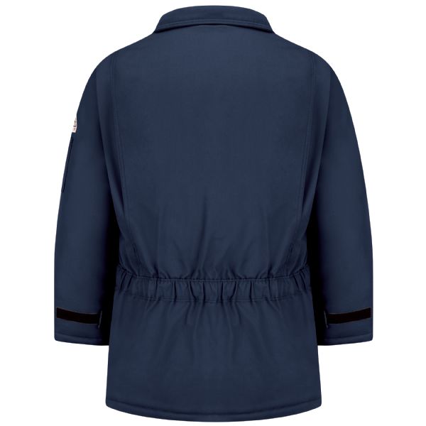 Bulwark Men's Heavyweight FR® ComforTouch® Insulated Deluxe Parka - JLP8 - Color : Grey - Navy