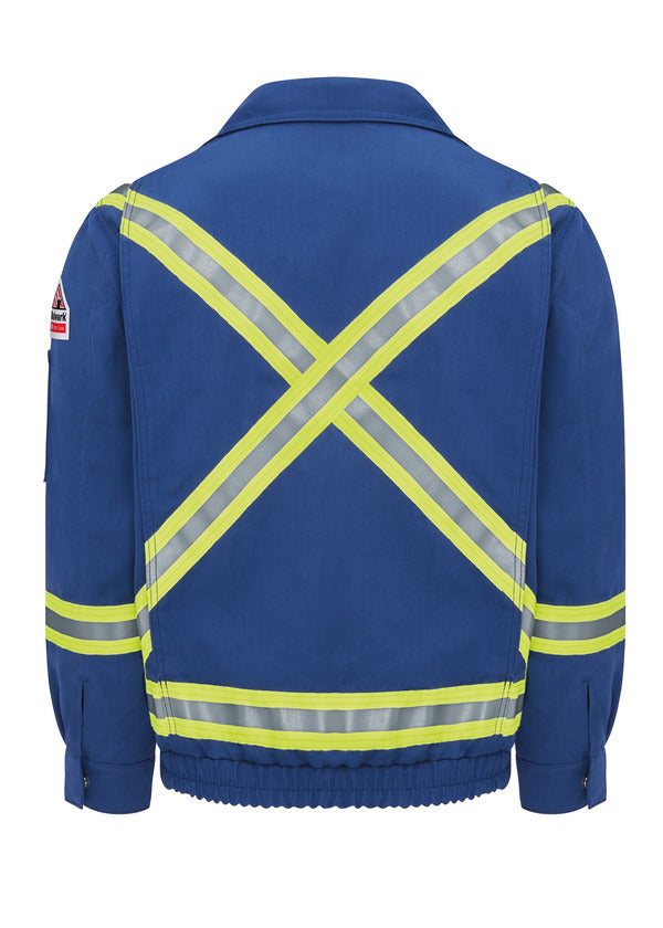 Bulwark® Men's Light Nomex FR Lined Bomber w/Reflective Trim - Royal Blue -JLJCRB