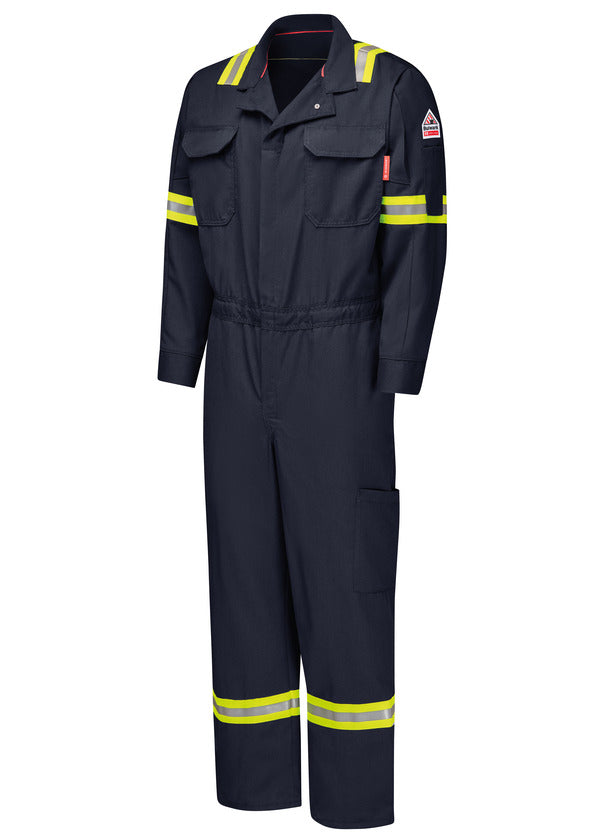 Bulwark Men's FR iQ Series® Mobility Coverall Enhanced VIS - QC20EV (Dark Grey ) QC20NE (Navy) - Basics Clothing Store