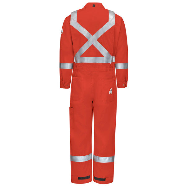 Bulwark® FR iQ Series® Men's Mobility Coverall with Reflective Trim - Orange - QC4XOR