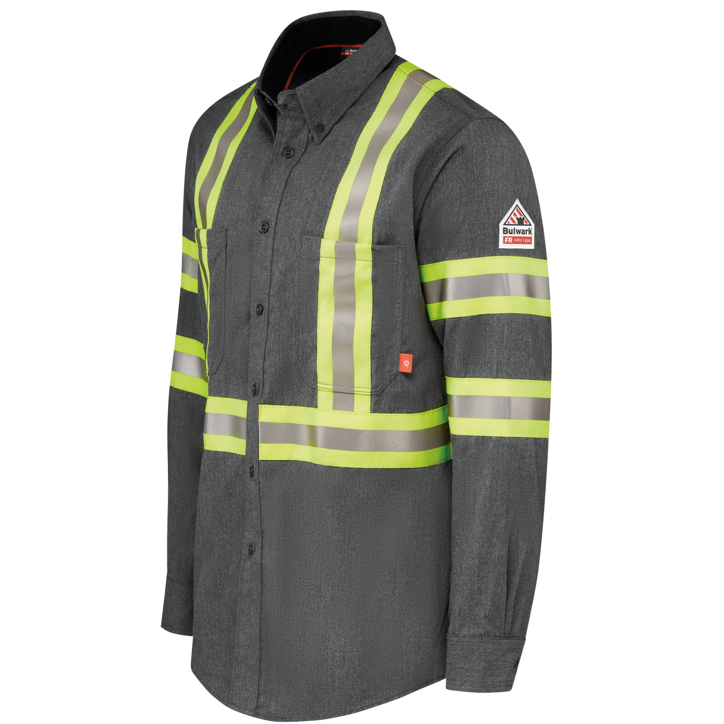 Bulwark® FR iQ Series® Men's Lightweight Comfort Woven Shirt - Dark Gray - QS50CN