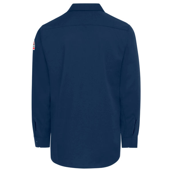 Bulwark® iQ Series® Comfort Woven Men's Lightweight FR Food Processing Shirt - QS58NV - Navy
