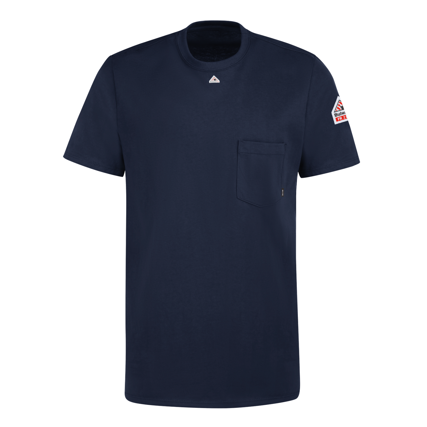 Bulwark Men's FR Short Sleeve Tagless T-Shirt - SET8 - Color: Charcoal - Navy - Basics Clothing Store