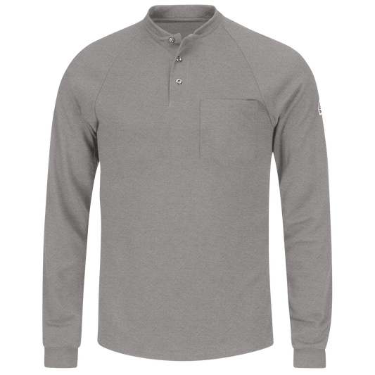 Bulwark Men's Long Sleeve Tagless Henley Shirt - SML2