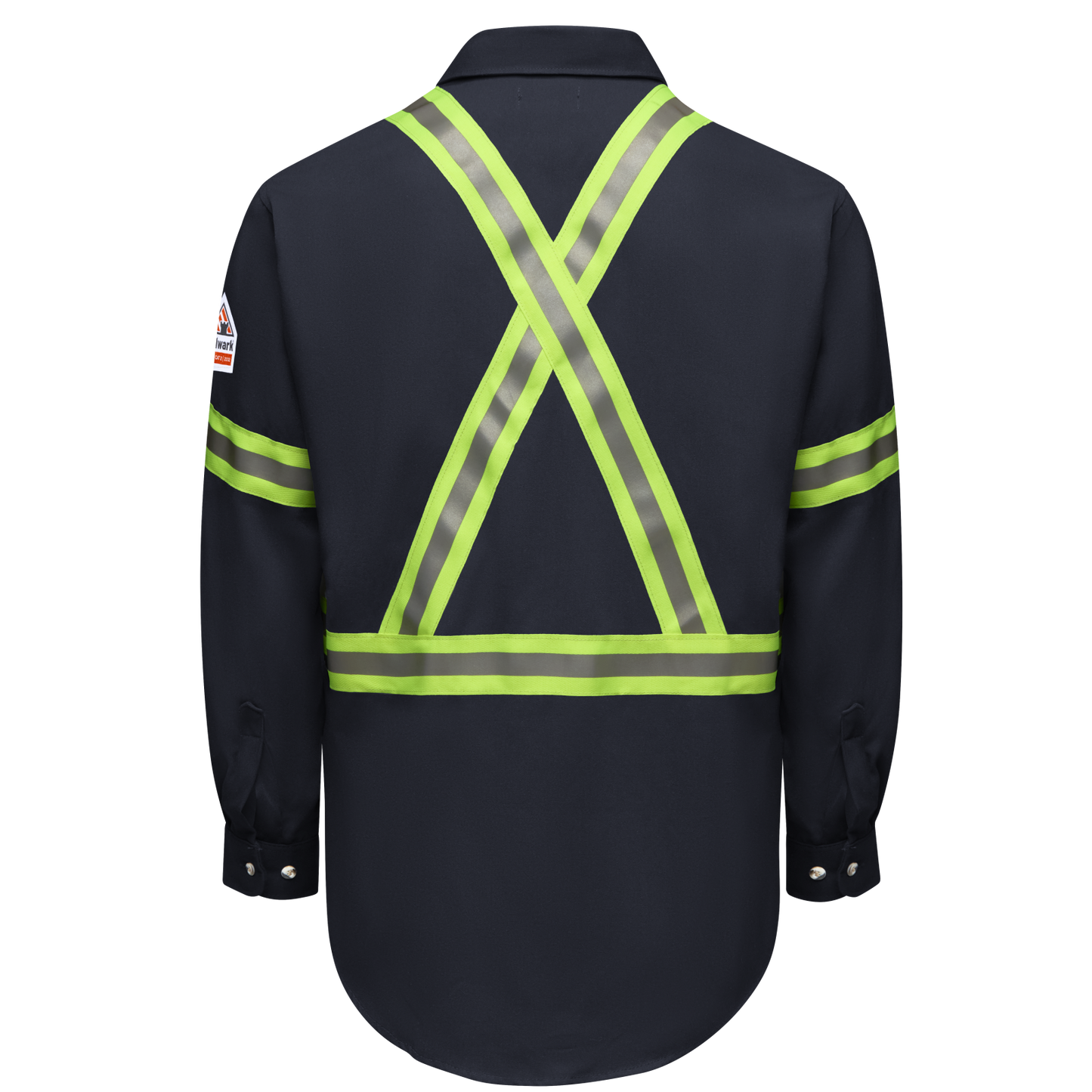 Bulwark Men's Dress Uniform Shirt with Reflective Trim - SMUCNV