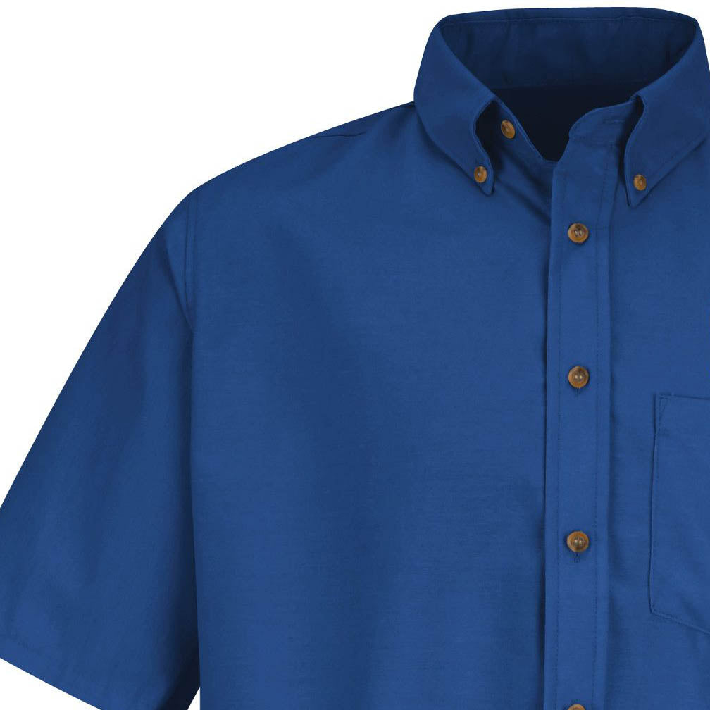 Mopar Men's Short Sleeve Poplin Dress Shirt - Royal Blue - 1500RB