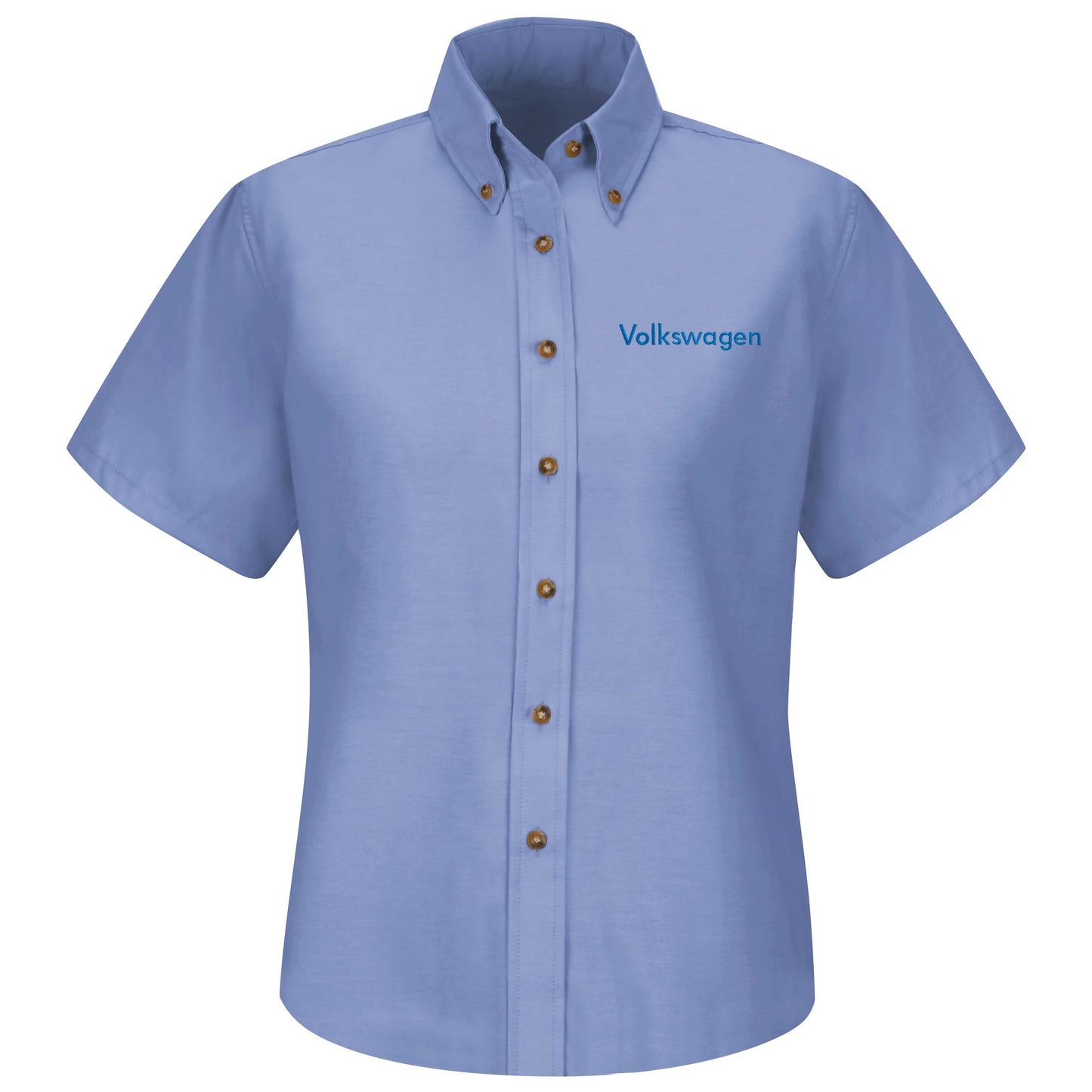 Volkswagen® Women's Short Sleeve Poplin Dress Shirt - Light Blue - 1760LB