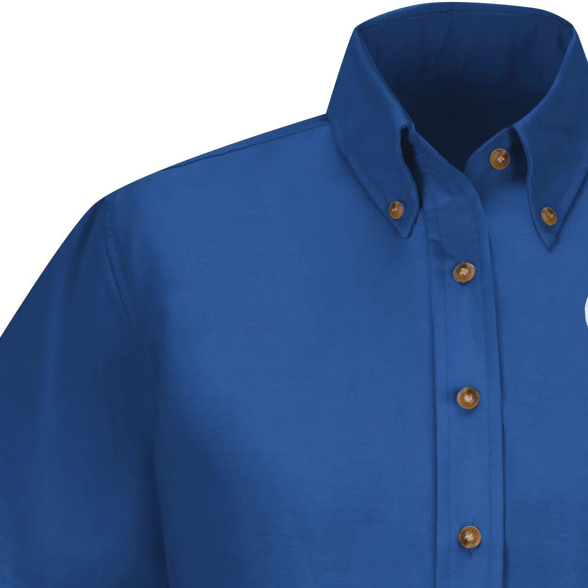 Volkswagen® Women's Short Sleeve Poplin Dress Shirt - Left Chest: Royal VW