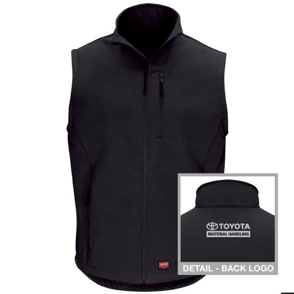 Toyota® Material Handling Soft Shell Vest W/Logo -Black - 3291BK