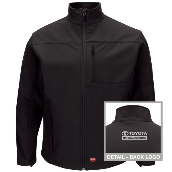 Toyota® Material Handling Men's Deluxe Soft Shell Jacket W/Logo - Black - 3292BK