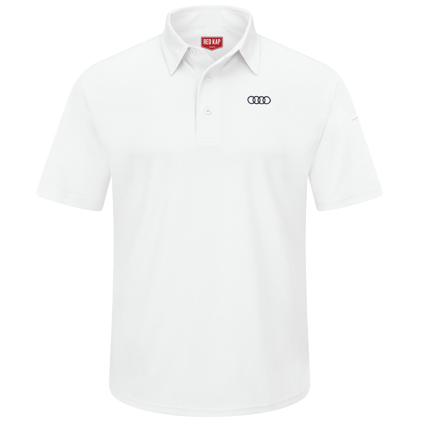 Audi® Men's Short Sleeve Performance Knit® Flex Series Pro Polo-White