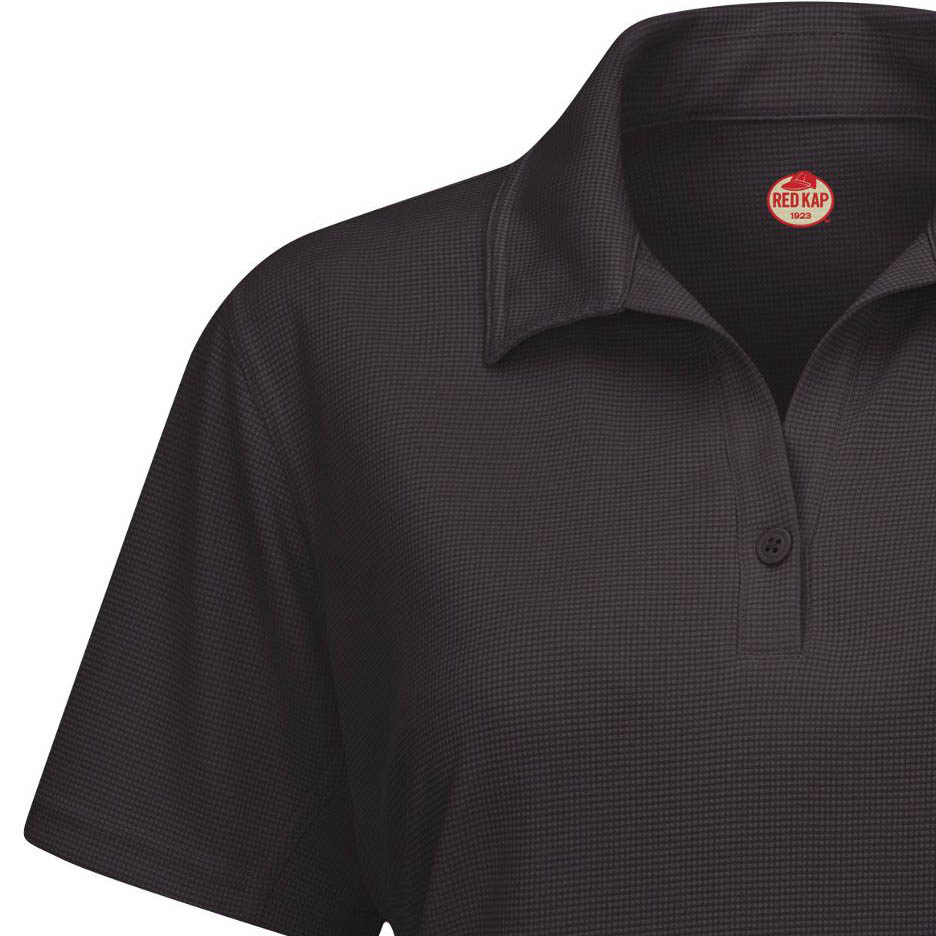 Mopar Women's Short Sleeve Performance Knit Flex Series Pro Polo - Black - 5247BK - Basics Clothing Store