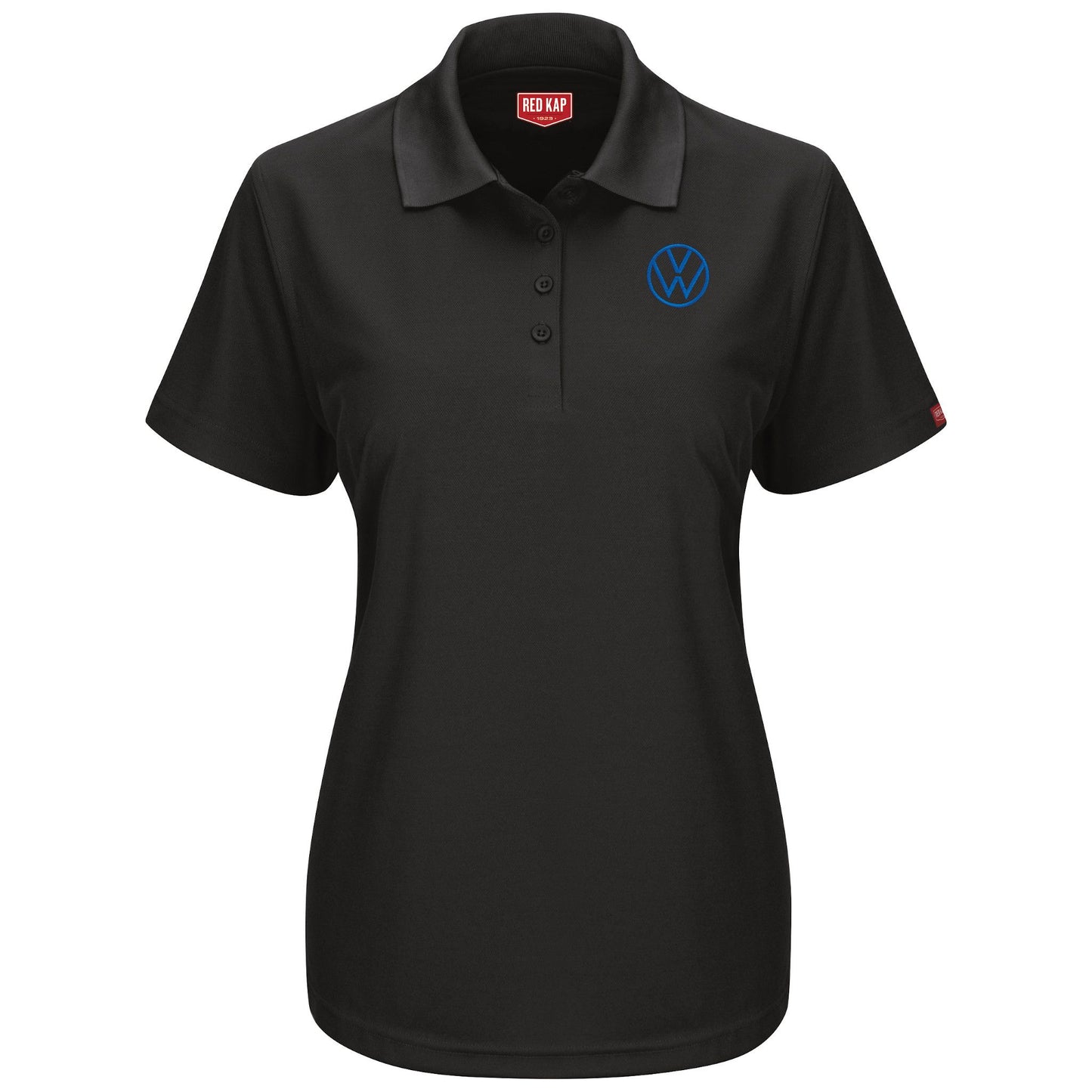 Volkswagen® Women's Short Sleeve Performance Knit® Pocketless Core Polo -Back - 5463BK - Basics Clothing Store