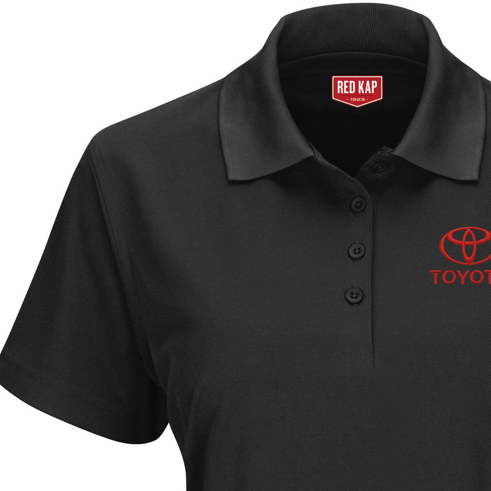 Toyota® Women's Short Sleeve Performance Knit® Pocketless Core Polo - Toyota Logo