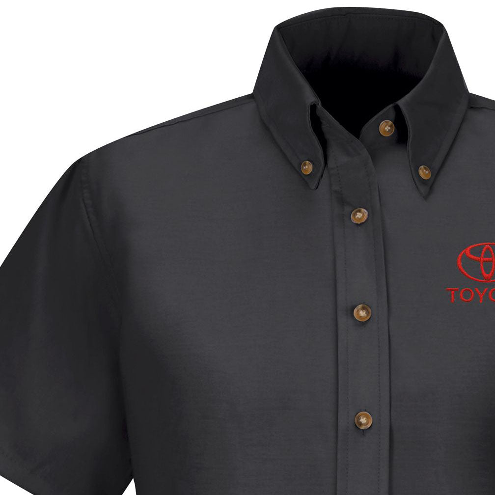 Toyota® Women's Short Sleeve Poplin Dress Shirt - Toyota Logo