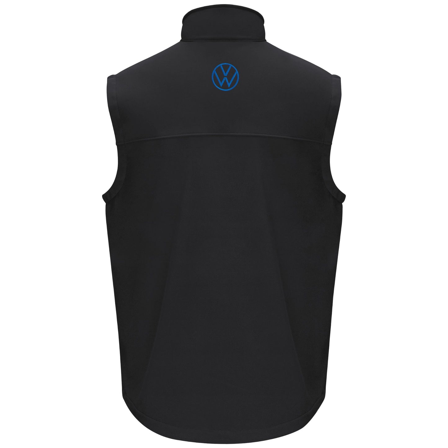 Volkswagen® Soft Shell Vest - Black - Center Back: Royal VW