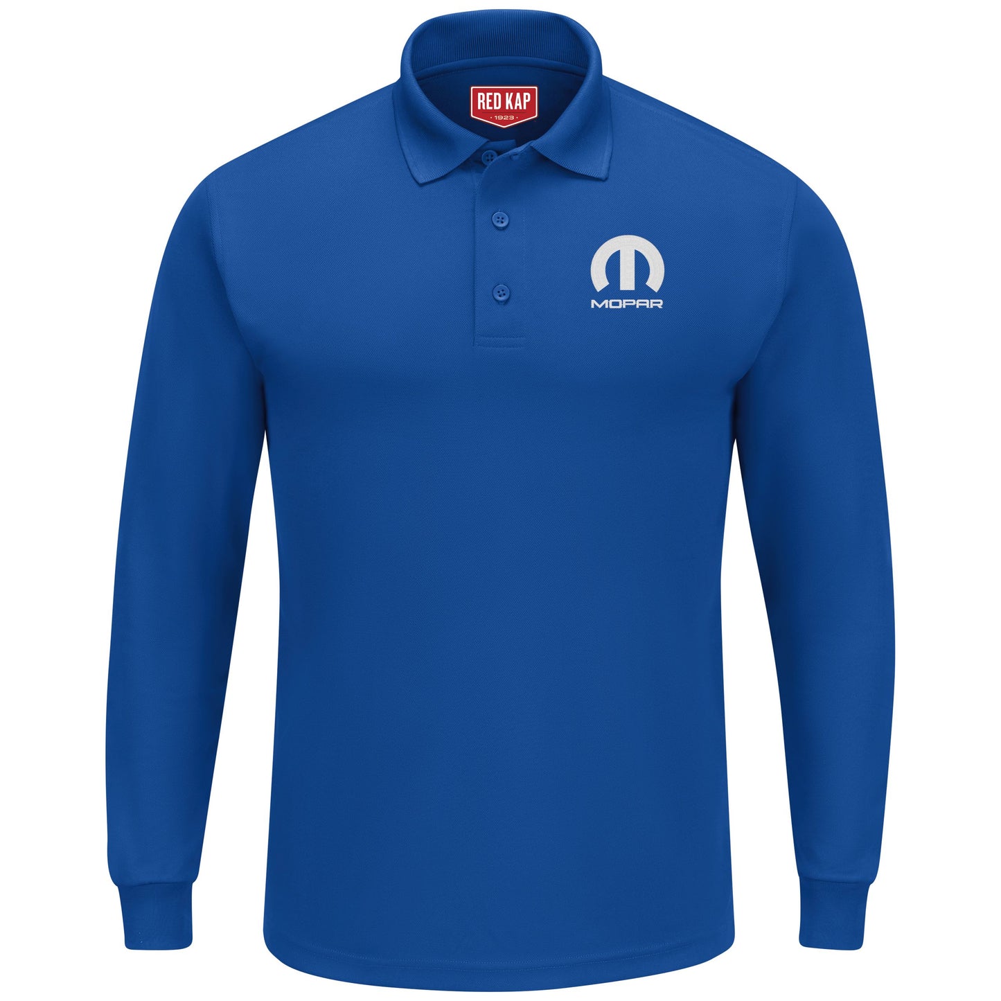 Mopar Men's Performance Knit Long Sleeve Core Polo - Royal Blue - 8135RB