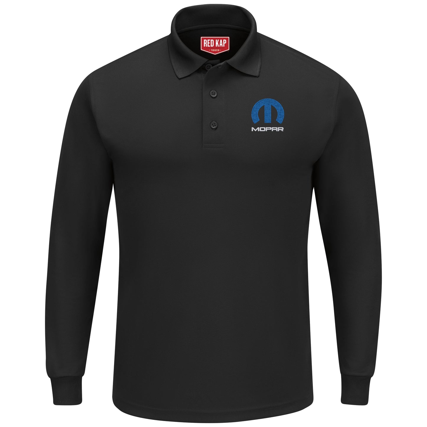 Mopar Men's Performance Knit Long Sleeve Core Polo - Black - 8136BK