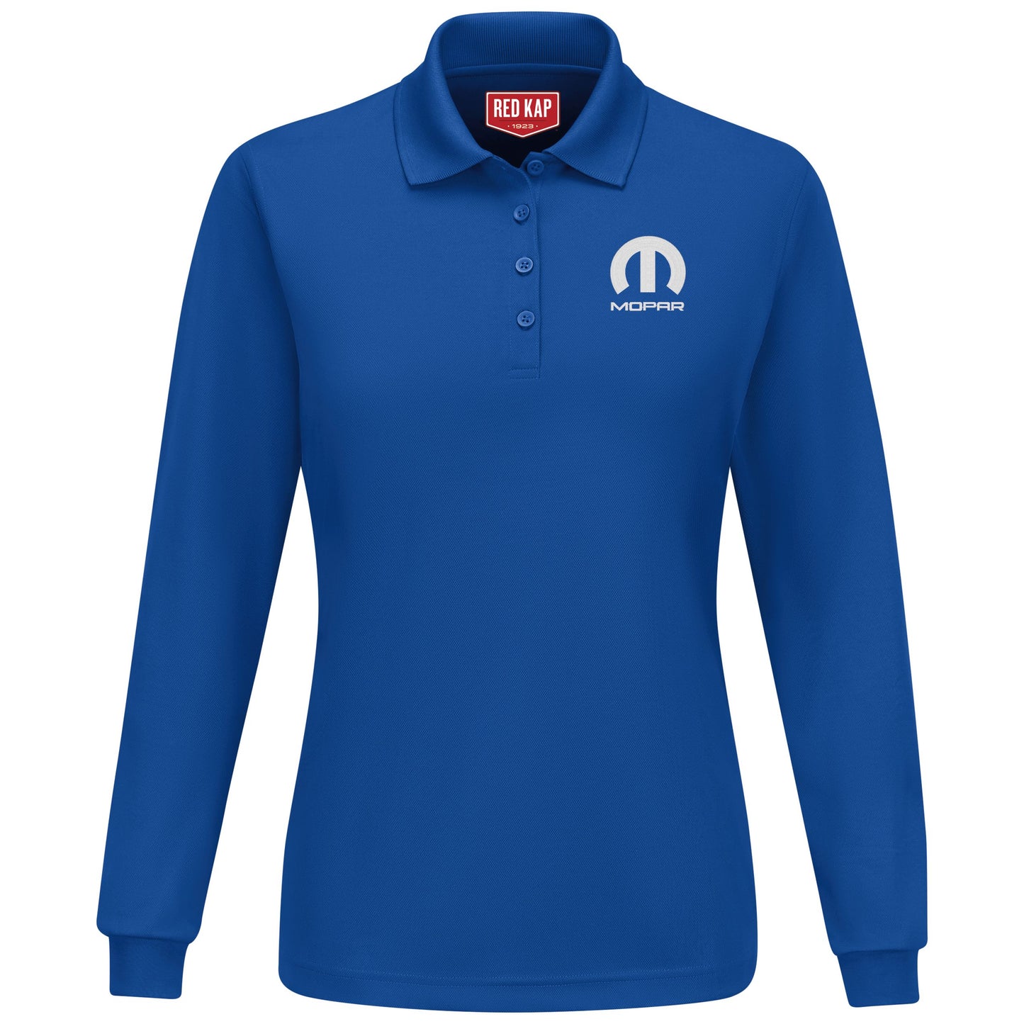 Mopar Women's Performance Knit Long Sleeve Core Polo - Royal Blue - 8137RB - Basics Clothing Store