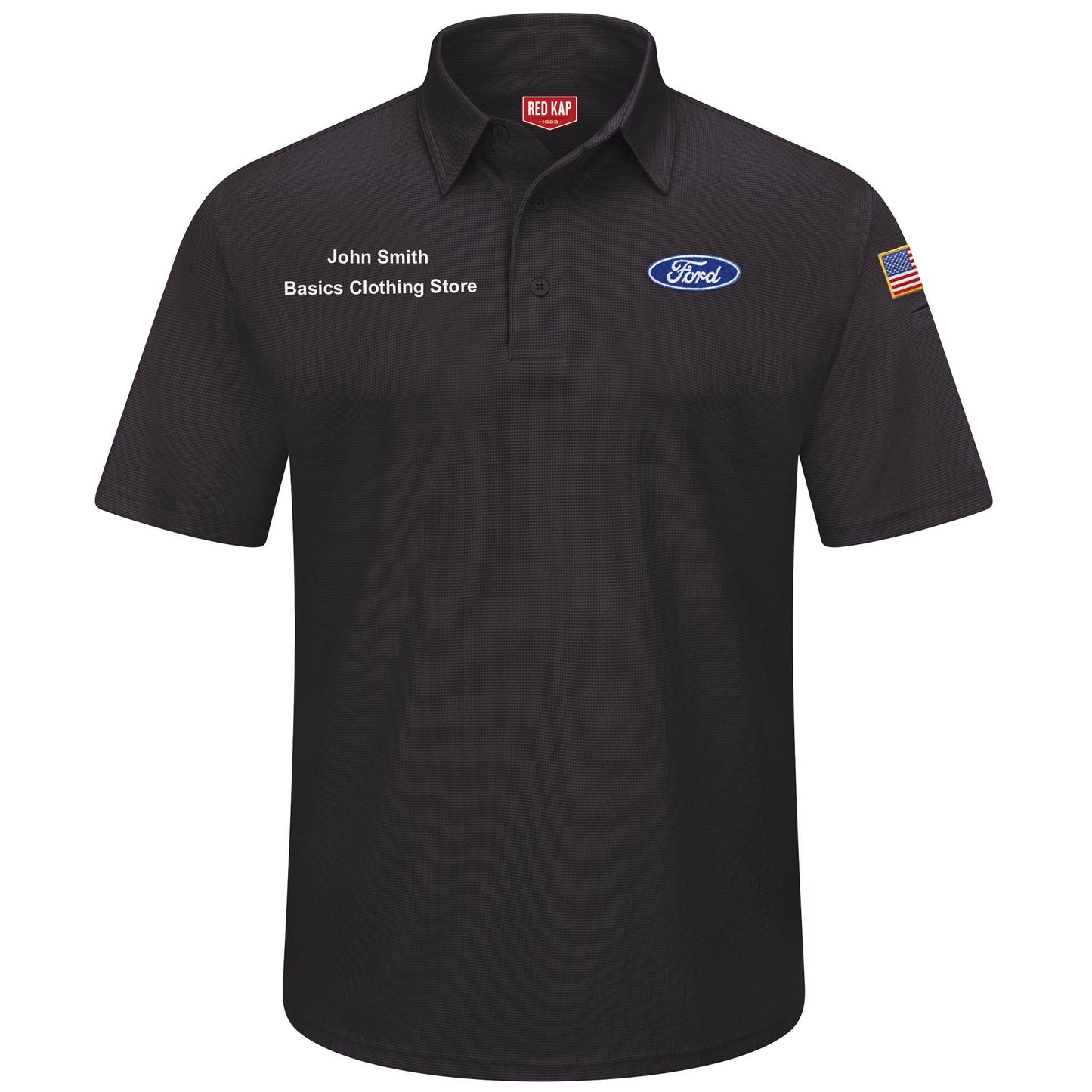 Ford® Men's Performance Knit® Flex Series Pro Polo - Black -SK90FB - Basics Clothing Store