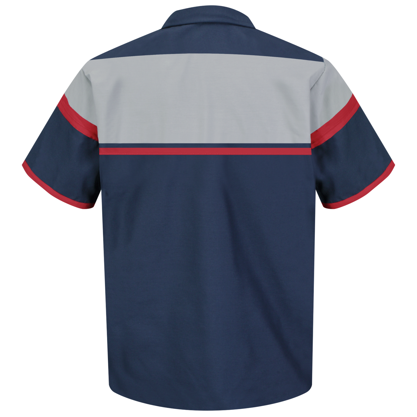 Red Kap Men's Short Sleeve Performance Tech Shirt-Navy / Red / Light Grey