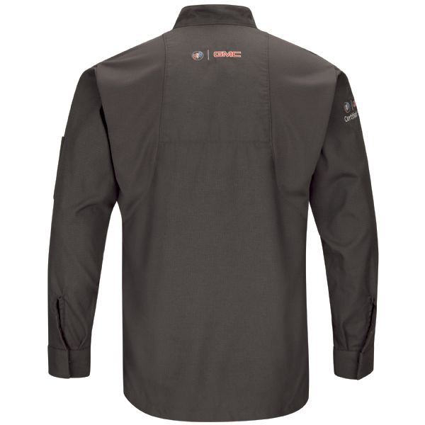 Buick GMC Long Sleeve Technician Shirt - Charcoal with Grey Accent