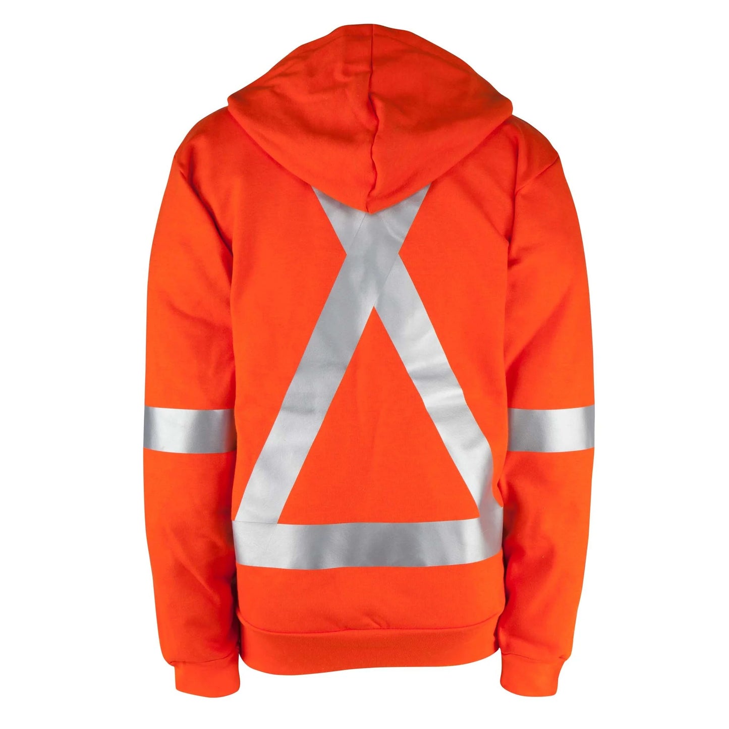 Big Bill Wind Resistant Hooded Sweatshirt with Half-Zip and Reflective Material-Orange -RT26WP12