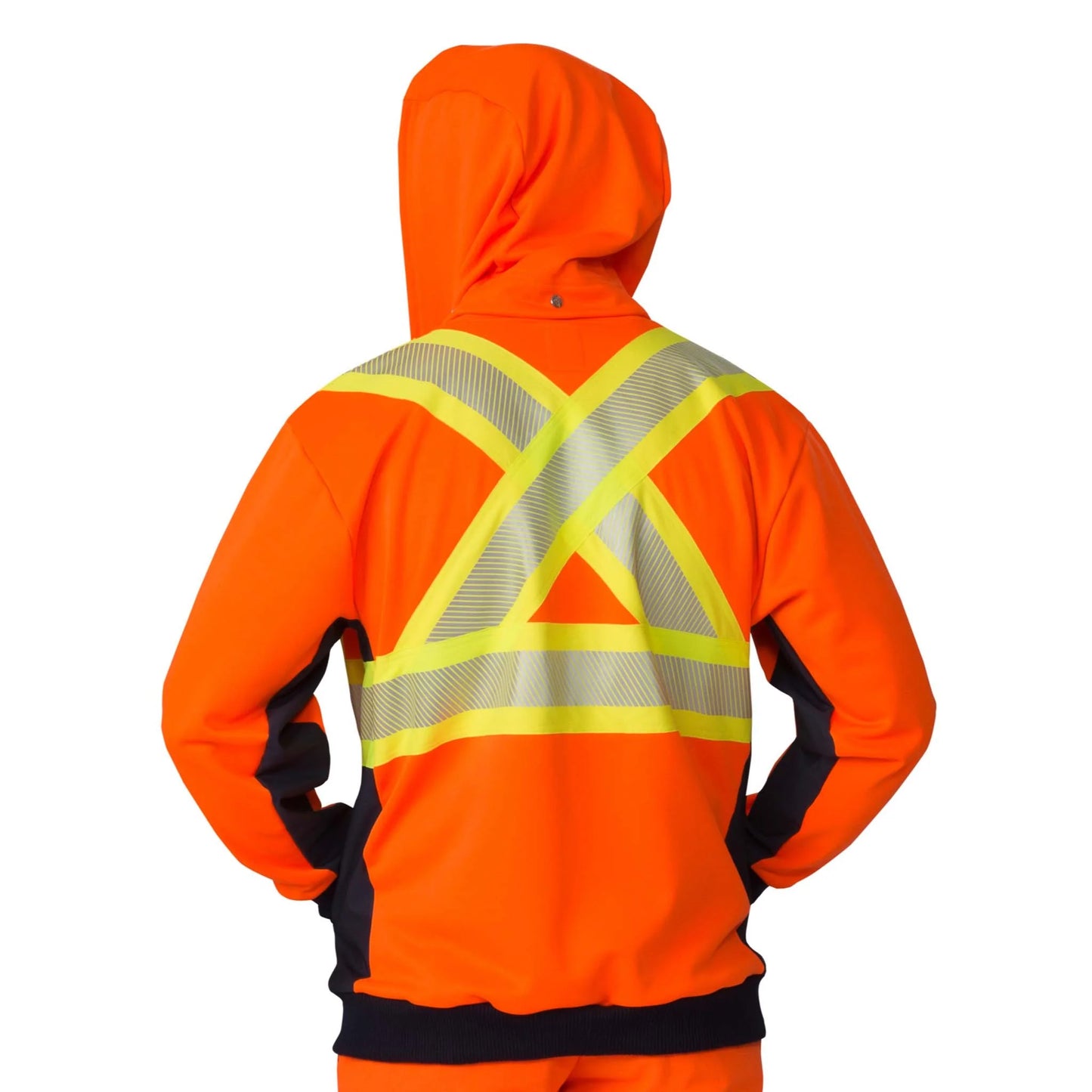 Big Bill High Visibility Zip-Front Hoodie with Reflective Material -RT37HVF7