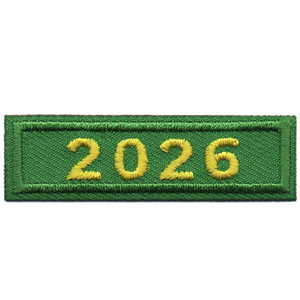 2026 Green Year Bar Patch Iron On
