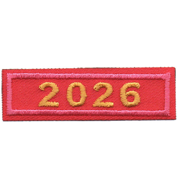 2026 Pink Year Bar Patch