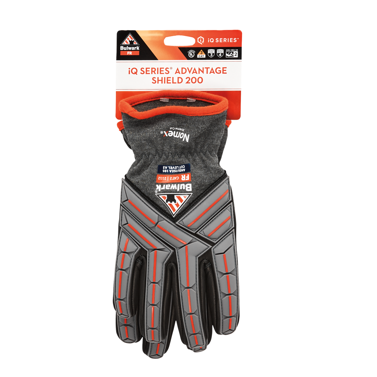Bulwark iQ Series FR LEATHER W/ IMPACT SAFETY GLOVE Advantage Shield 200-GS200C