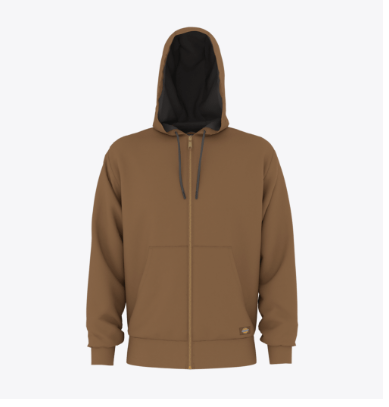 Dickies MENS FULL ZIP THERMAL LINED FLEECE-A85X7-0BD(BROWN DUCK)