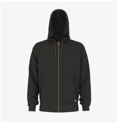 Dickies MENS FULL ZIP THERMAL LINED FLEECE-A85X7-BLK(BLACK)
