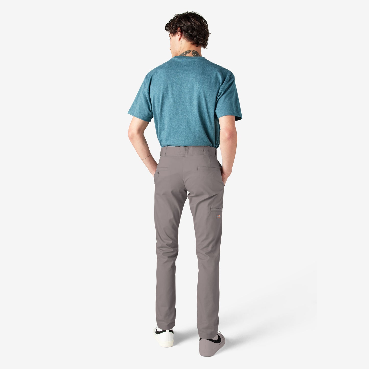Dickies Skinny Fit Double Knee Work Pants - Silver