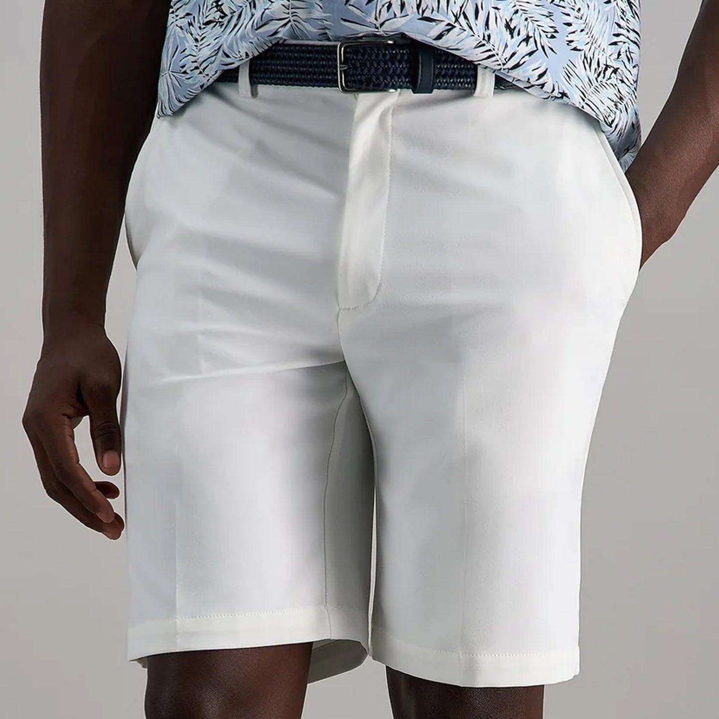 Haggar Cool Pro Shorts, White, 30, Clearance