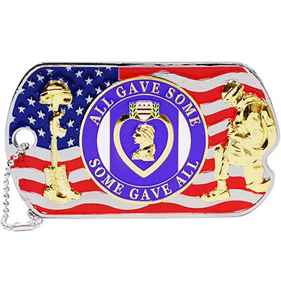 BUCKLE-PURPLE HEART - B0161
