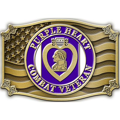 BUCKLE-PURPLE HEART,VET-B0162