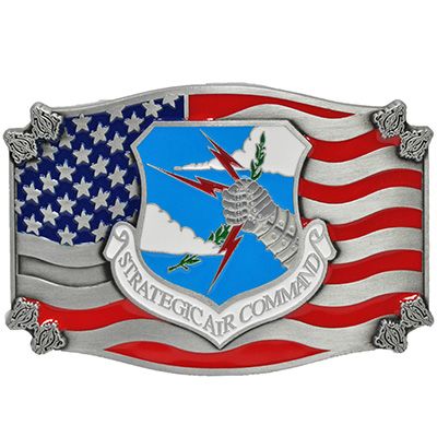 Eagle Emblems Buckle-USAF SAC